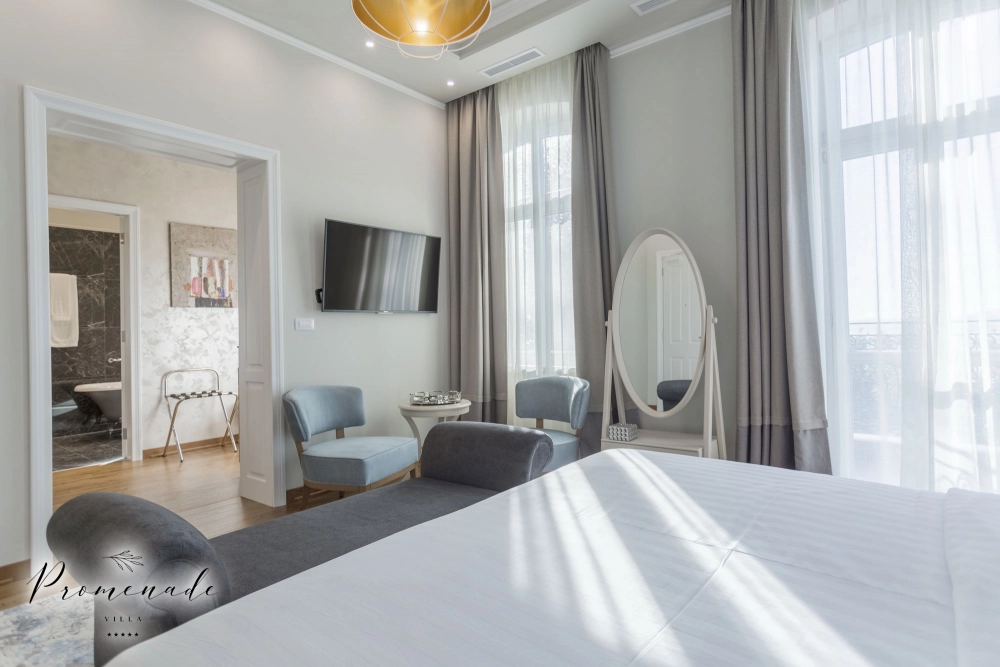 Студия Grand Deluxe с видом на море и балконом